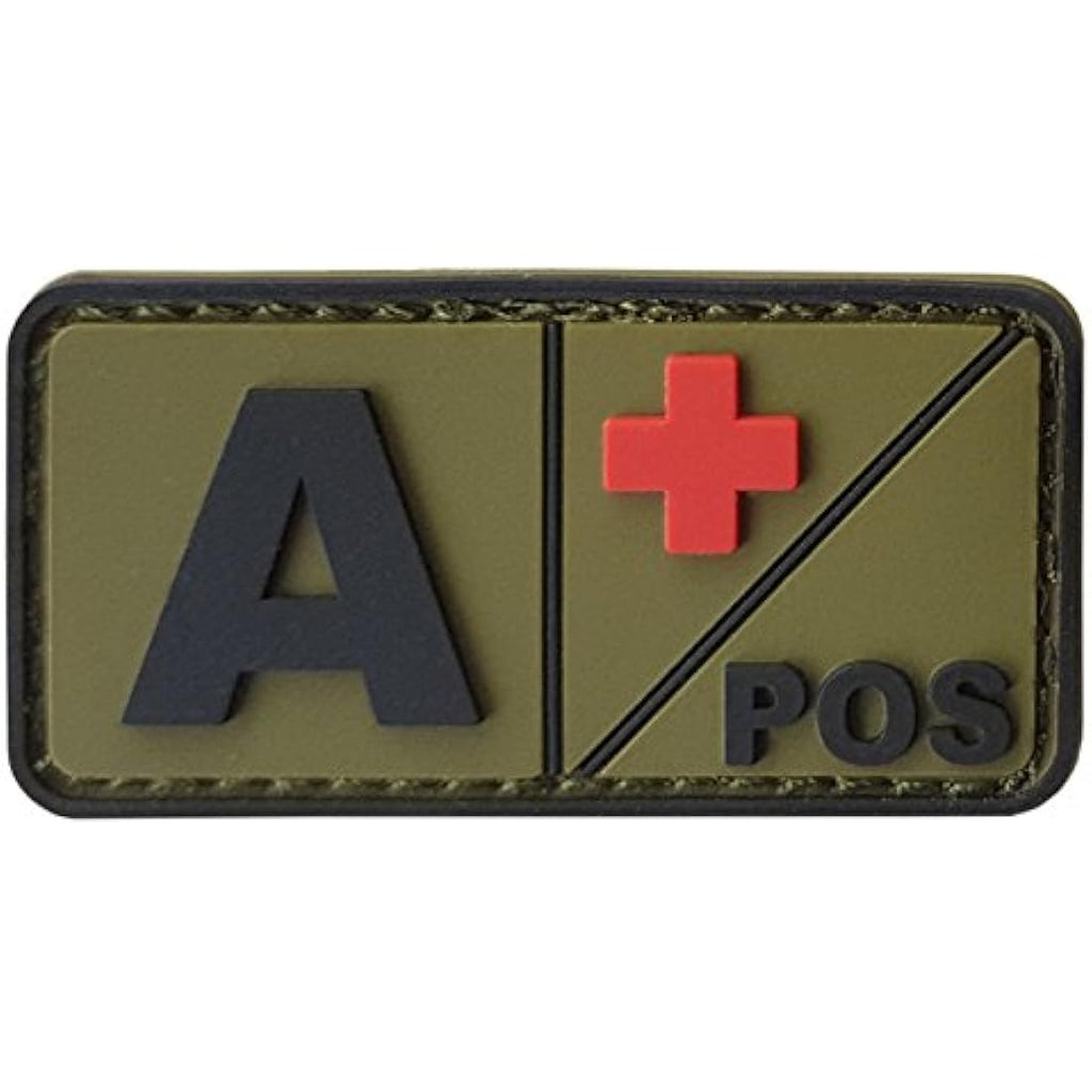 APOS Blood Type Morale Patch – Olive Drab PVC Tactical Gear
