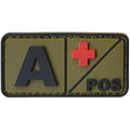 APOS Blood Type Morale Patch – Olive Drab PVC Tactical Gear