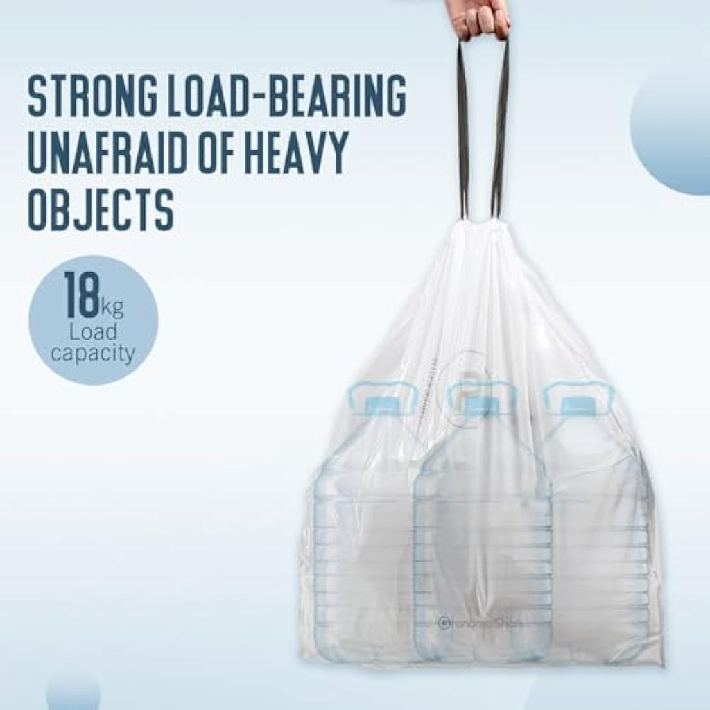 Grandma Shark 50-60L Drawstring Bin Bags – Heavy Duty Trash Liners