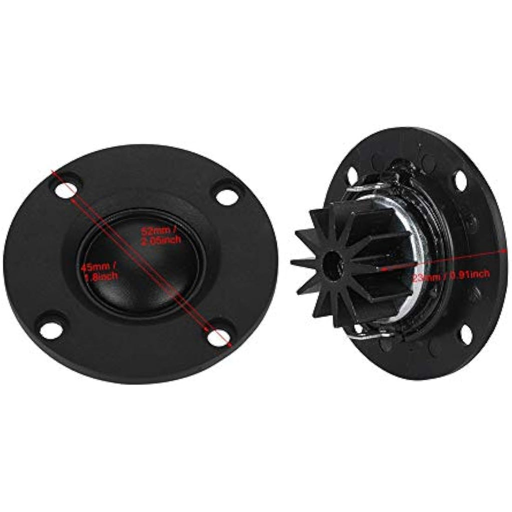 Socobeta 2Pcs HiFi Silk Film Dome Tweeter - 30W 6Ω Treble Loudspeaker