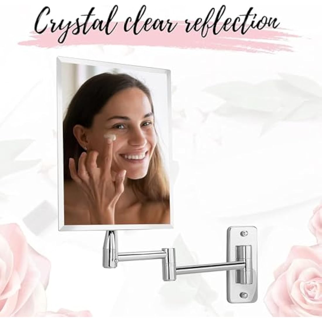 Mirrorvana Frameless Wall Mount Bathroom Mirror | 11" Swivel Chrome