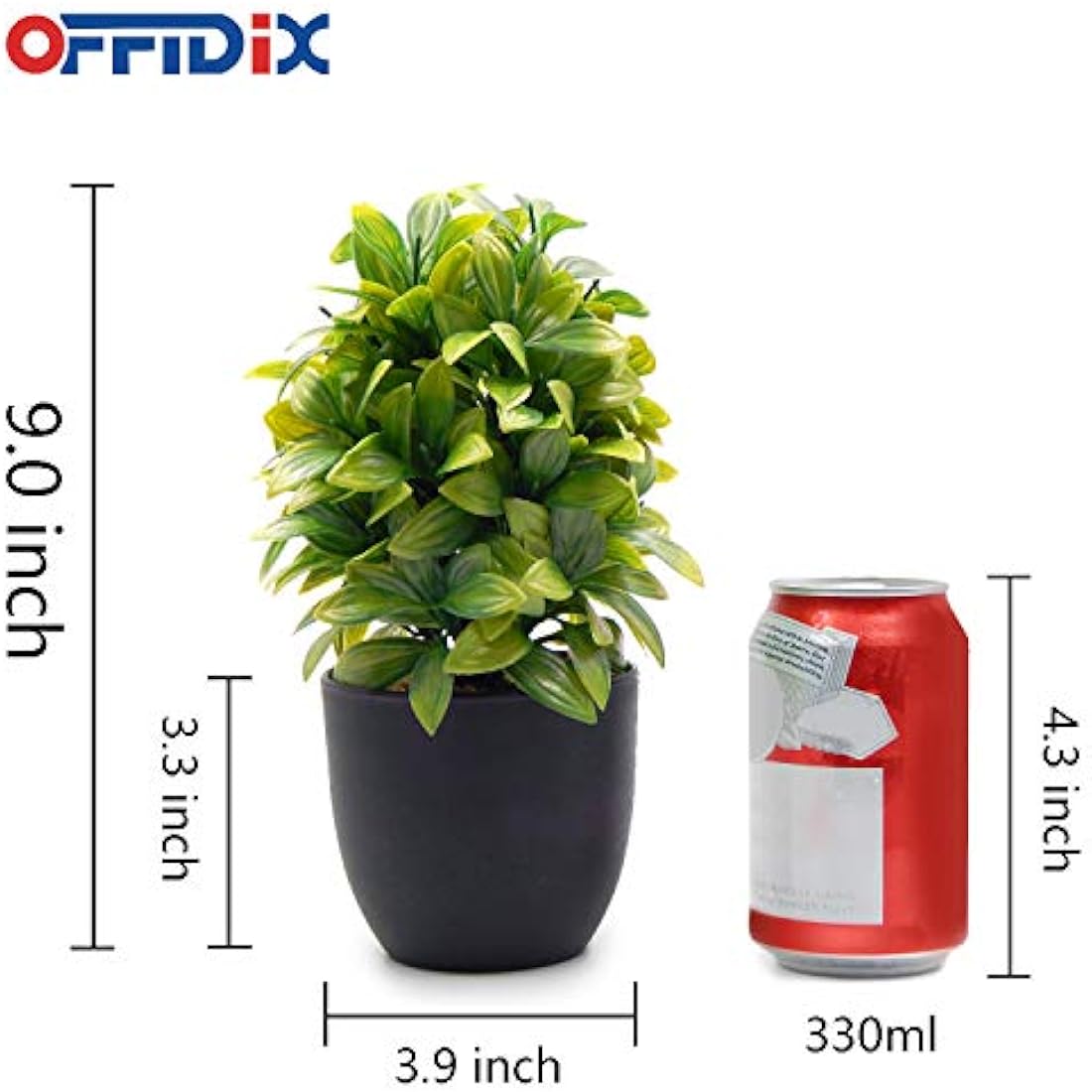 Mini Artificial Eucalyptus Plant with Vase for Desk Decor