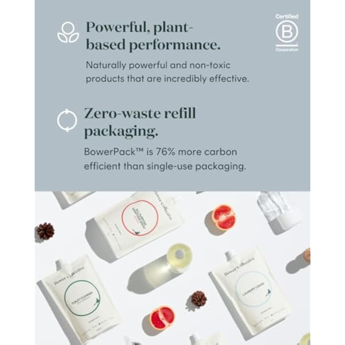 Bower Collective Antibacterial Hand Soap Refill - Geranium & Grapefruit 1L