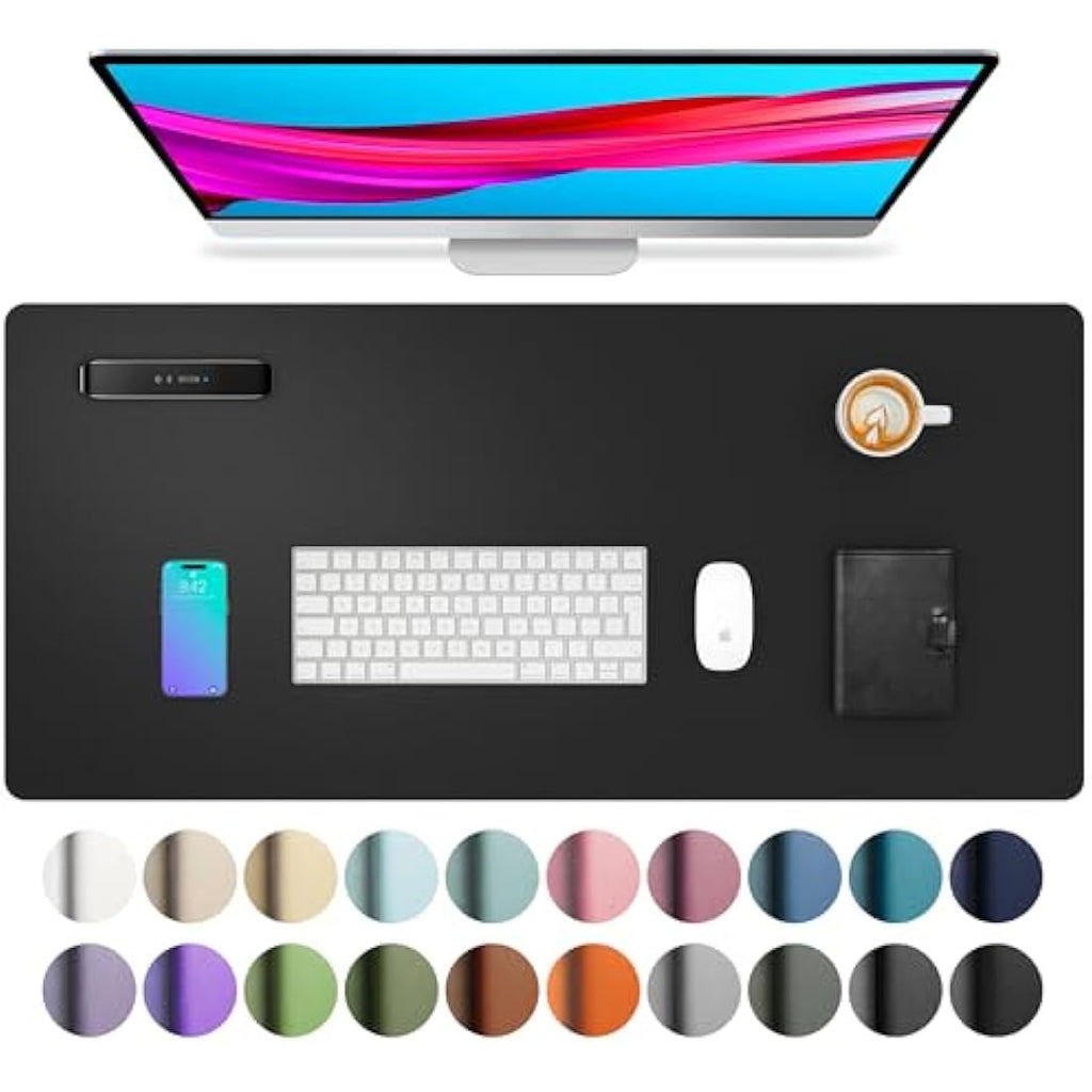 Jolof Store Leather Desk Pad – Non-Slip Waterproof Office Mat, Black