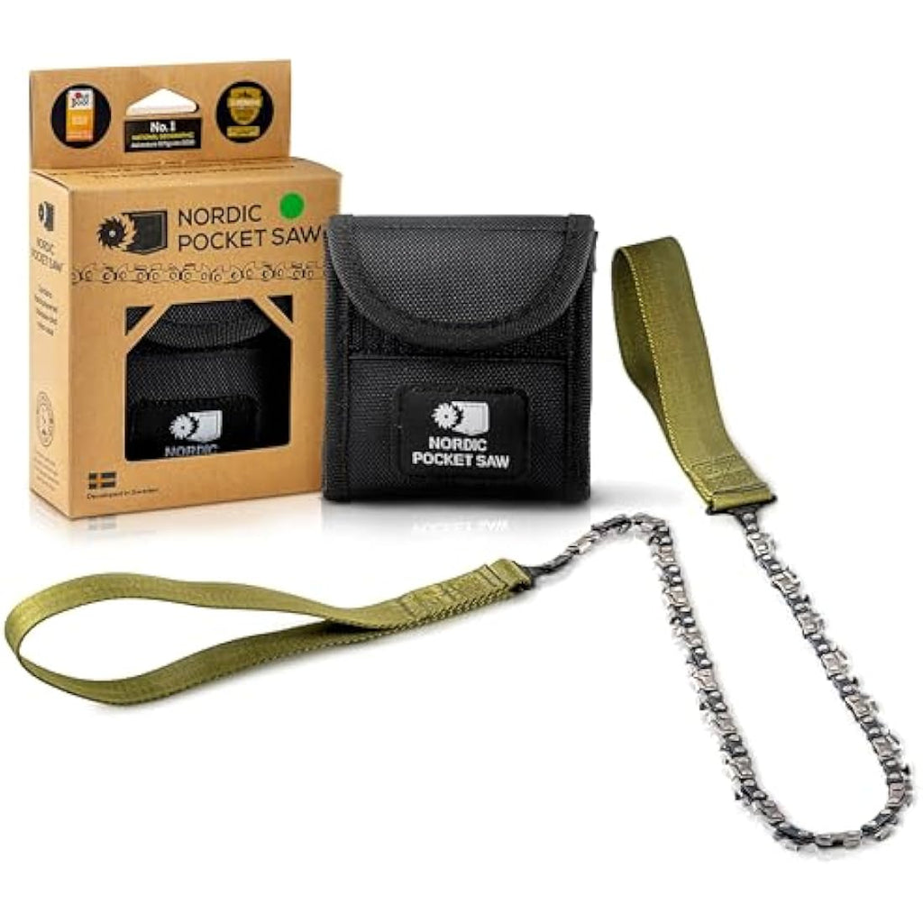 Nordic Pocket Saw – 65cm Survival Chainsaw with 33 Bi-Directional Teeth