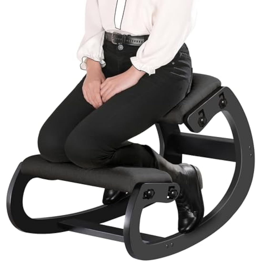 Ergonomic Kneeling Chair – Adjustable Wood Posture Stool