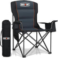 Overmont Oversized Heavy Duty Camping Folding Chair with Cooler Bag