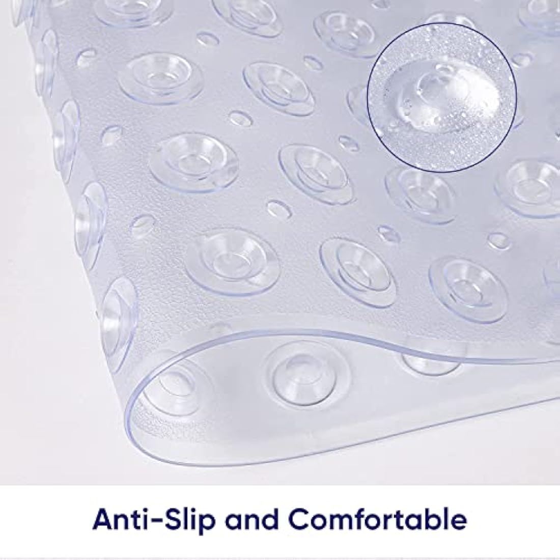 Jolof Store Non-Slip Shower Bath Mat – Anti-Mould PVC with Suction Cups