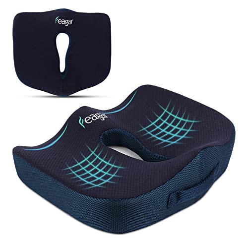 Feagar Orthopedic Memory Foam Seat Cushion for Sciatica & Tailbone Relief