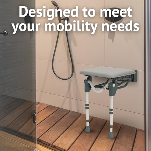 Jolof Store Padded Shower Stool – Adjustable Folding Bathroom Seat