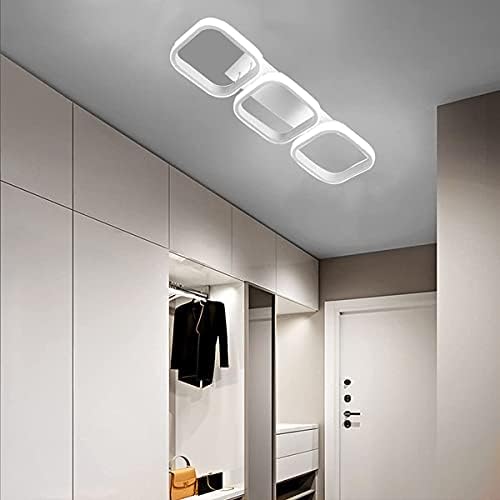 EIDISUNY Modern LED Ceiling Light | 33W Cool White 3-Rectangle Lamp