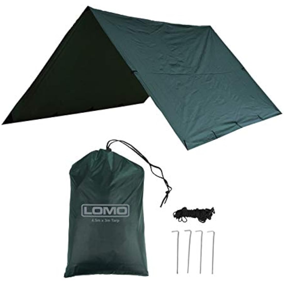 Lomo 4.5m x 3m Bushcraft Tarp - Waterproof Survival Bivi Shelter