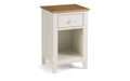 Julian Bowen Salerno Shaker Bedside Table – 1 Drawer Ivory & Oak