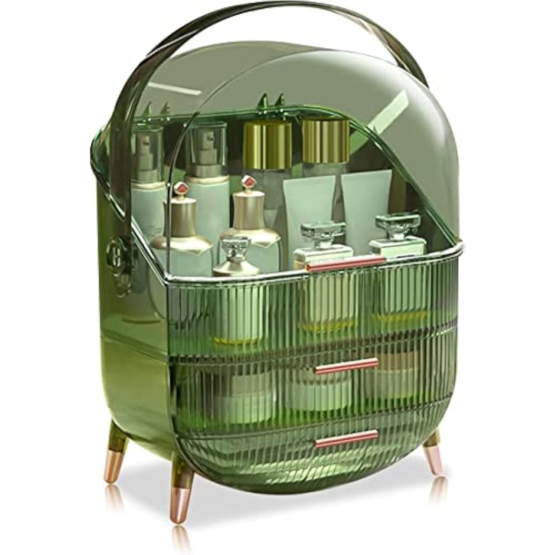Jolof Store Makeup Organizer | 3-Layer Large Cosmetic Storage – Green
