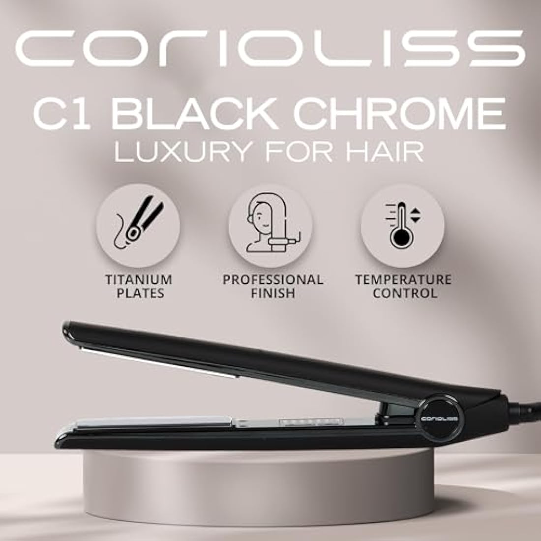 Corioliss C1 Professional Titanium Hair Straightener | Ionic Flat Iron