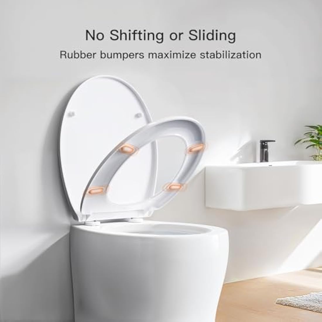Pipishell O-Shape Toilet Seat – Soft Close with Quick Release, White