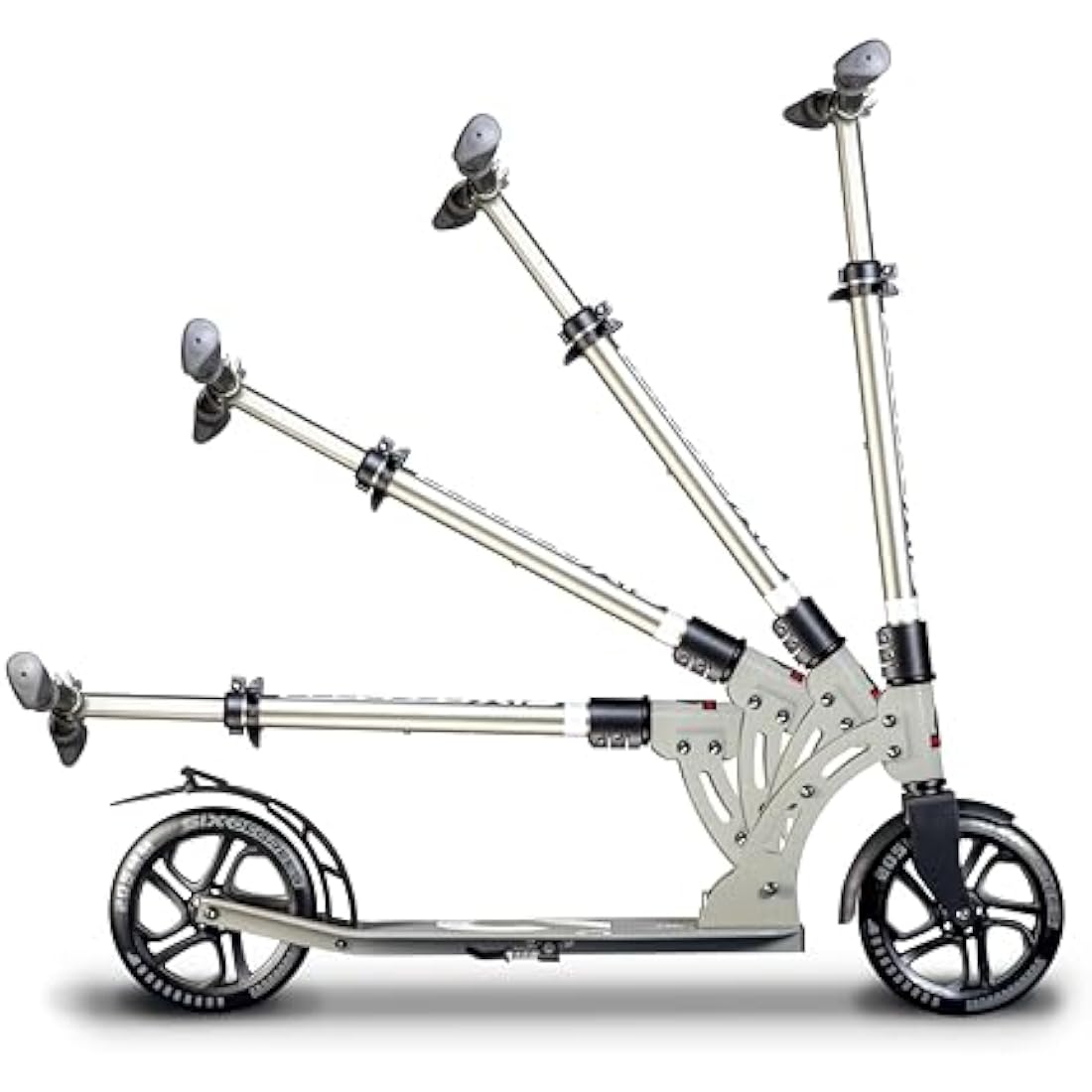 Six Degrees Junior Foldable Aluminum Scooter | Adjustable 180/145mm Wheels
