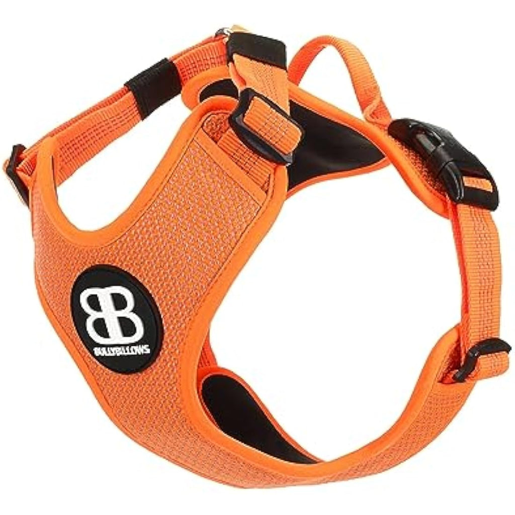 BullyBillows Active Light Dog Harness | Reflective Padded Orange | XLarge