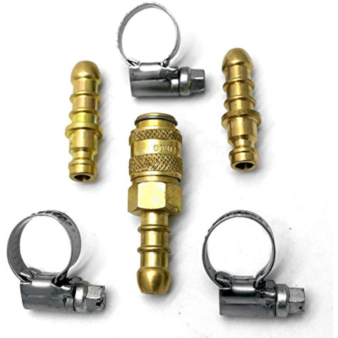 Quick Release Gas Fitting for Propane Butane Hose with Clips