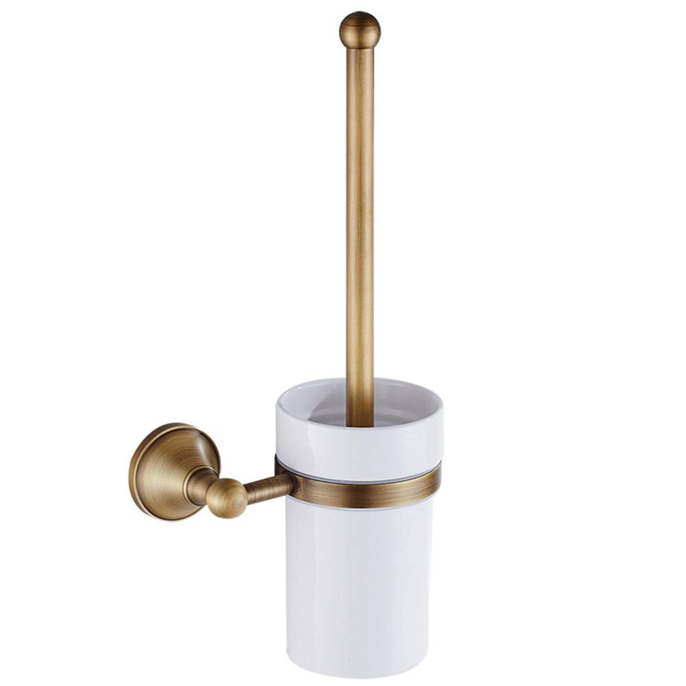 Jolof Store Antique Bronze Toilet Brush Holder – Wall Mounted Brass Set