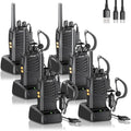 JUCJET 88E Rechargeable Walkie Talkie – Long Range PMR446 2-Way Radio (6 Pack)