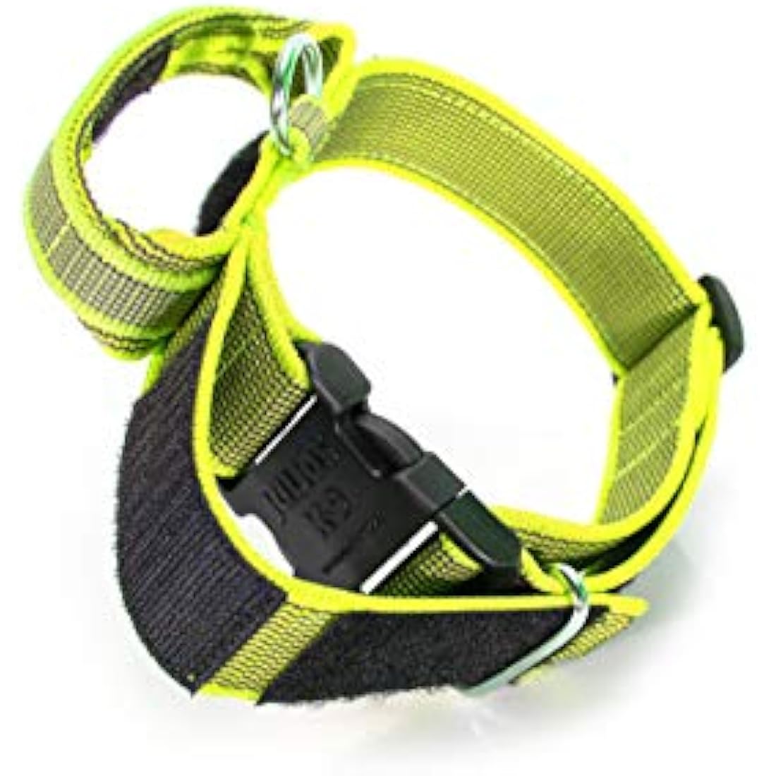 Julius-K9 Color and Gray Dog Collar with Handle - Neon-Gray, 50mm