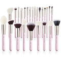 Jessup 25PCS Professional Makeup Brushes Set | Pink Natural-Synthetic