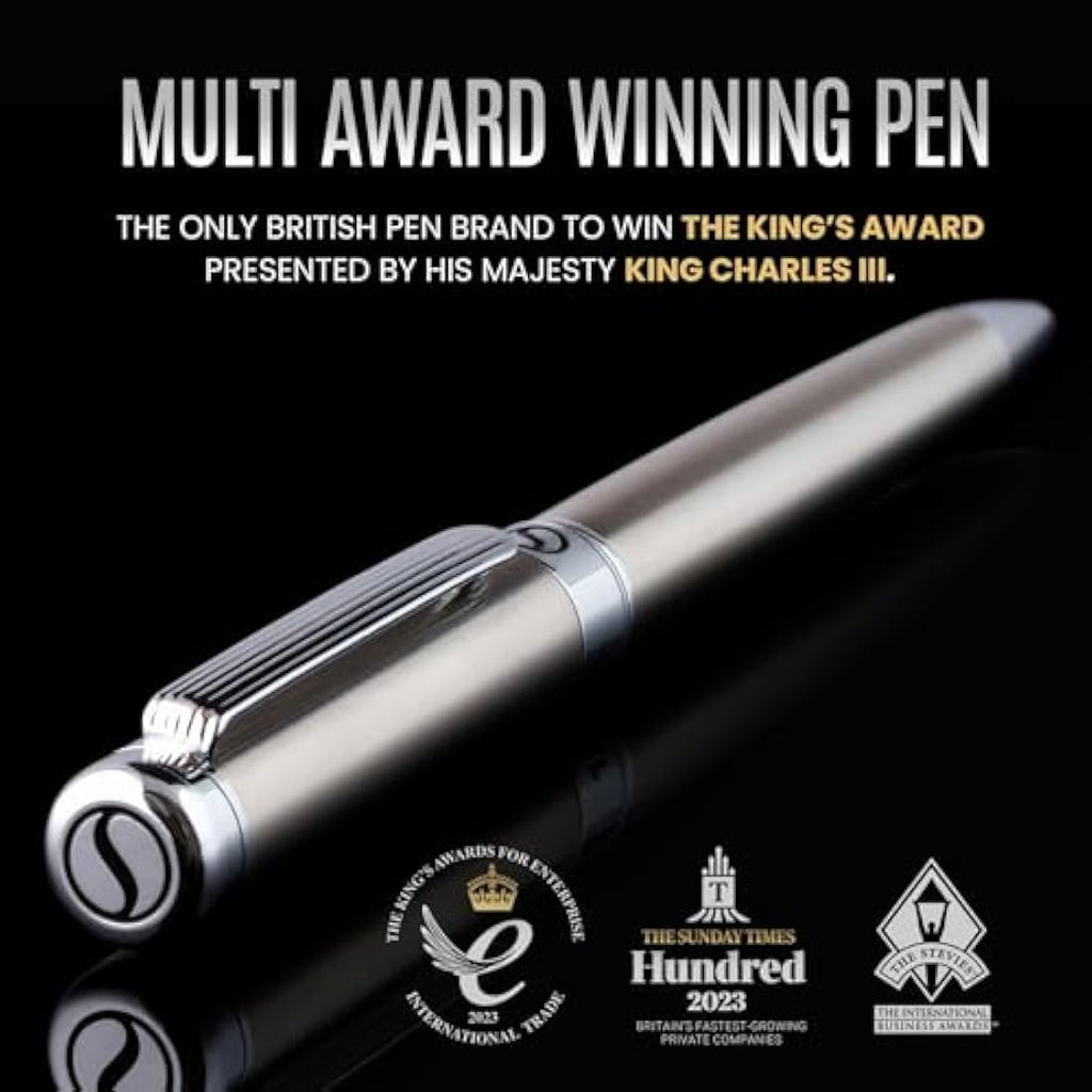 Scriveiner Stainless Steel Ballpoint Pen – Luxury Executive Gift Set