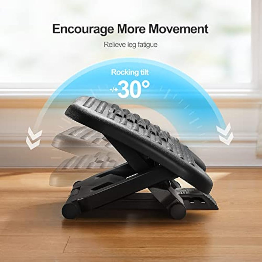 HUANUO Ergonomic Foot Rest – Adjustable Height & Massage Under Desk Stool