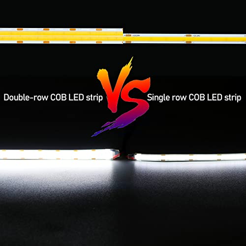 GOMING 32.8ft Double Row COB LED Strip Light | 6000K Cool White 24V