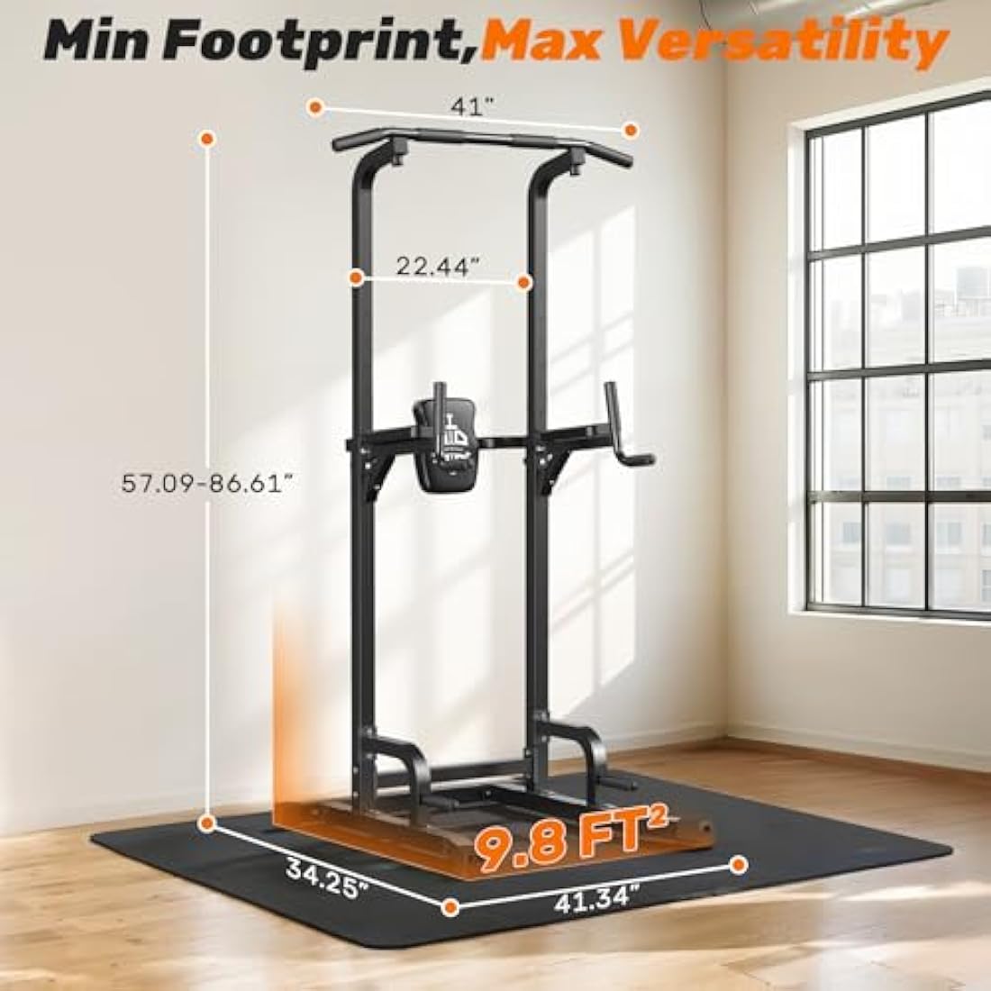 Sportsroyals Power Tower Dip Station – Multi-Function Pull Up Bar, 400lbs