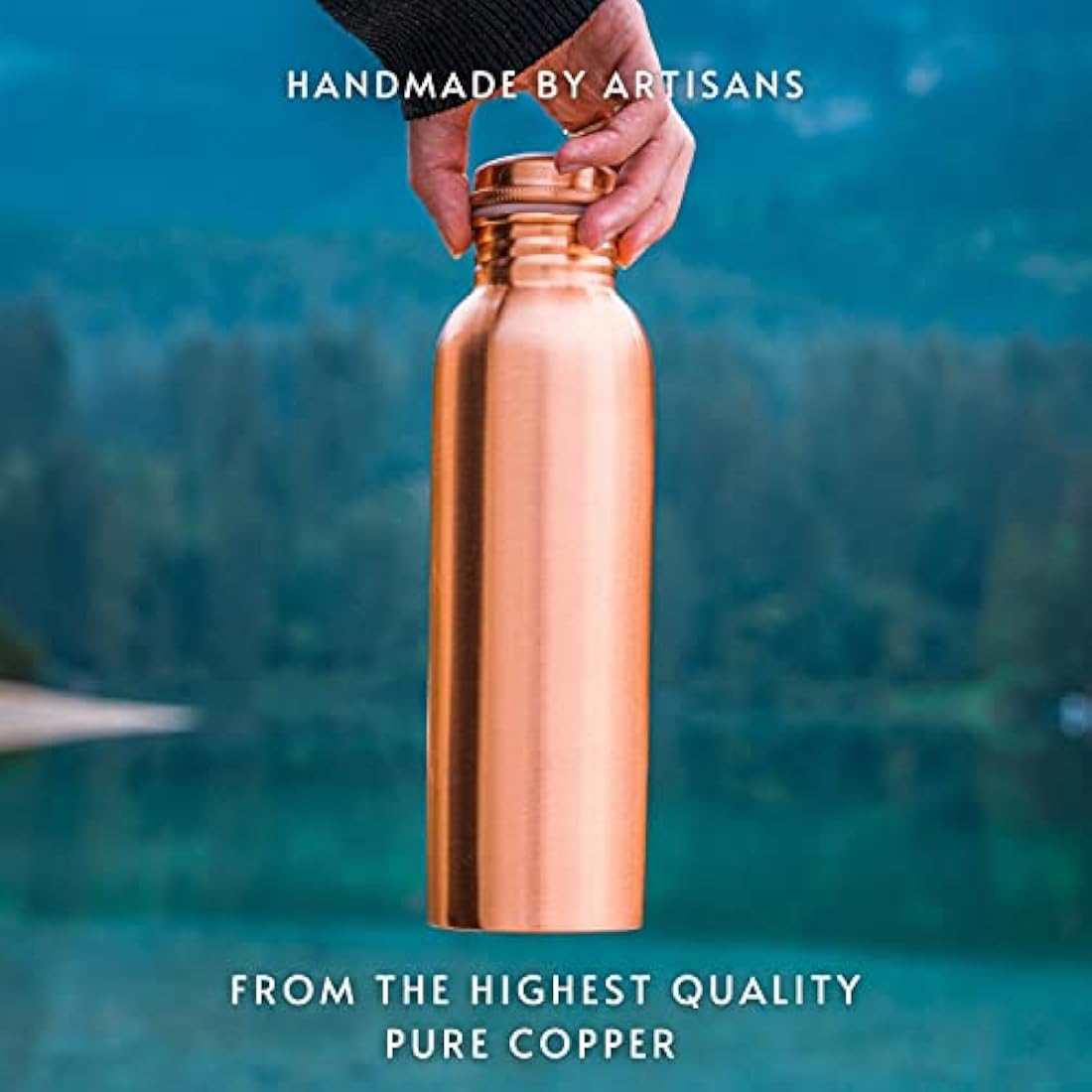 Kosdeg Pure Copper Water Bottle – 34 Oz Ayurvedic Hydration Vessel