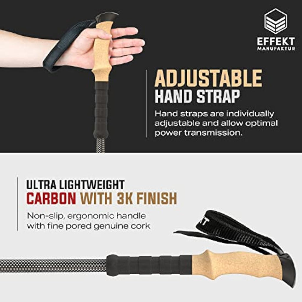 Carbon Fibre Trekking Poles – Lightweight Collapsible Sticks