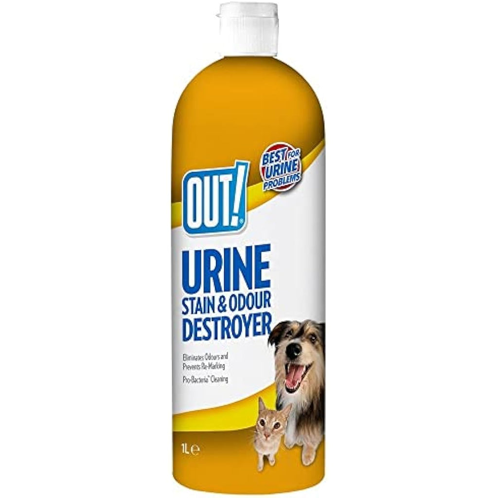 OUT! Pet Urine Destroyer – Enzymatic Stain & Odour Remover - 1 Litre