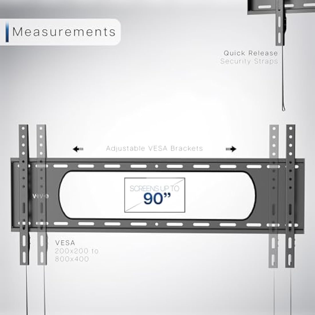 VIVO Heavy Duty TV Wall Mount | Fixed Low Profile for 43-90 inch Screens
