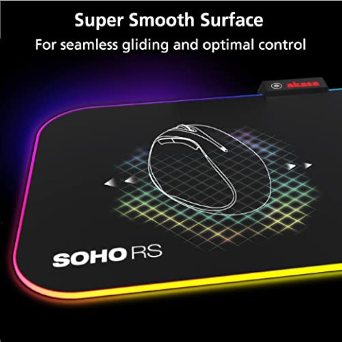 Akasa SOHO RS RGB Gaming Mouse Pad – Water-Resistant & Anti-Slip Base
