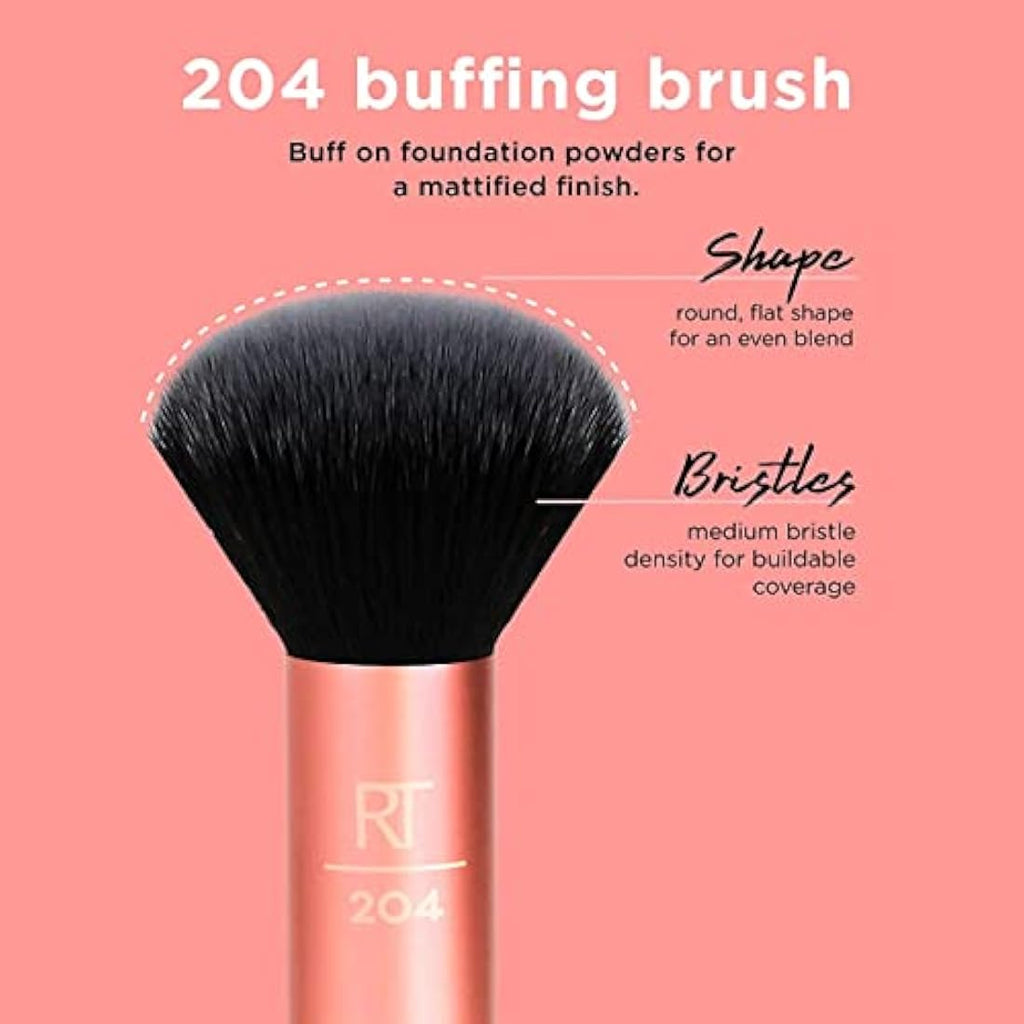Real Techniques Flawless Base Set – 5 Piece Makeup Brush Kit with Cup