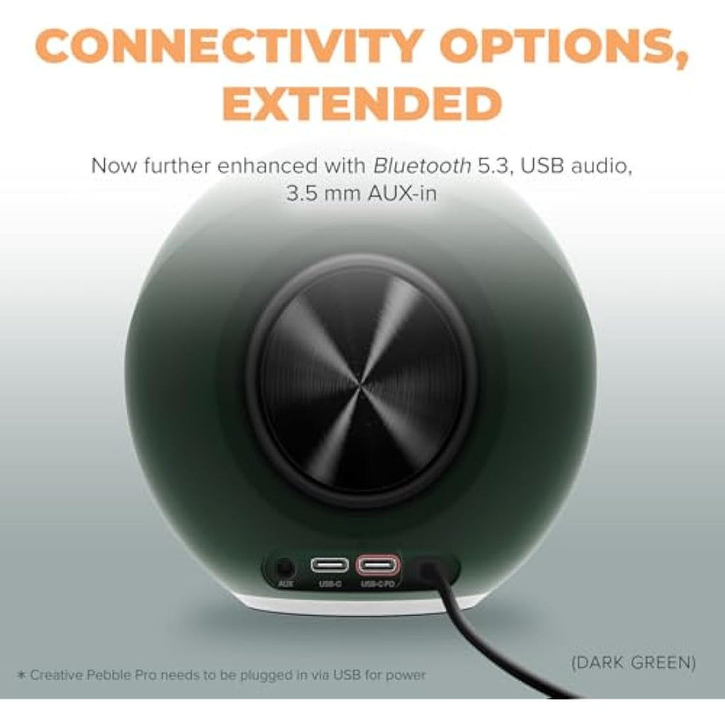 Creative Pebble Pro 2.0 USB-C Computer Speakers with Bluetooth & RGB
