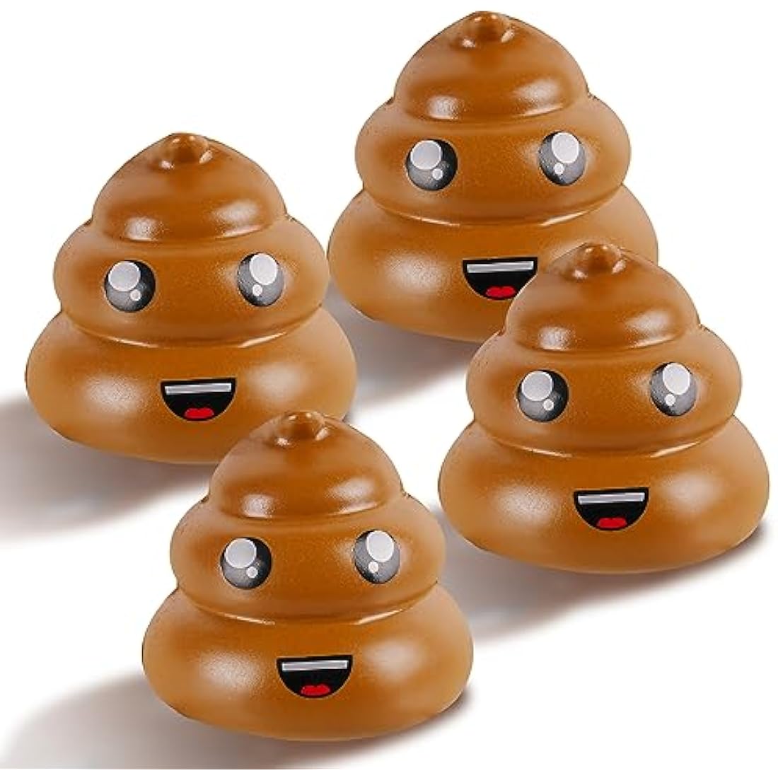 Jolof Store Fake Poop Stress Relief Balls – 4pcs PU Squeeze Fidget Toys