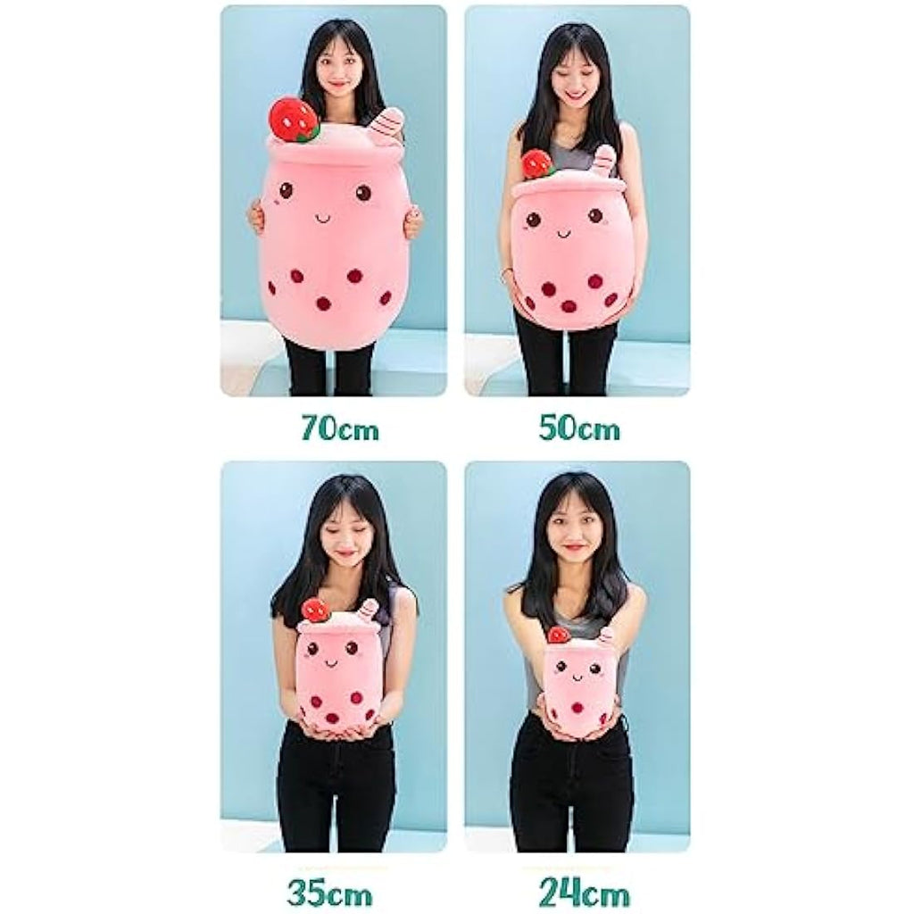 Bubble Tea Boba Plush Stuffed Animal – Pink 35cm