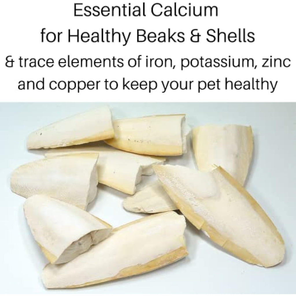 Britten & James Natural Cuttlefish Bone Pieces for Birds - Calcium, 200g