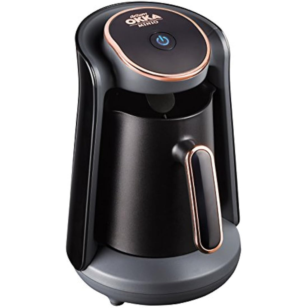 Arzum OK004 Turkish Coffee Machine – 4 Cup Automatic Brewer, Black/Copper