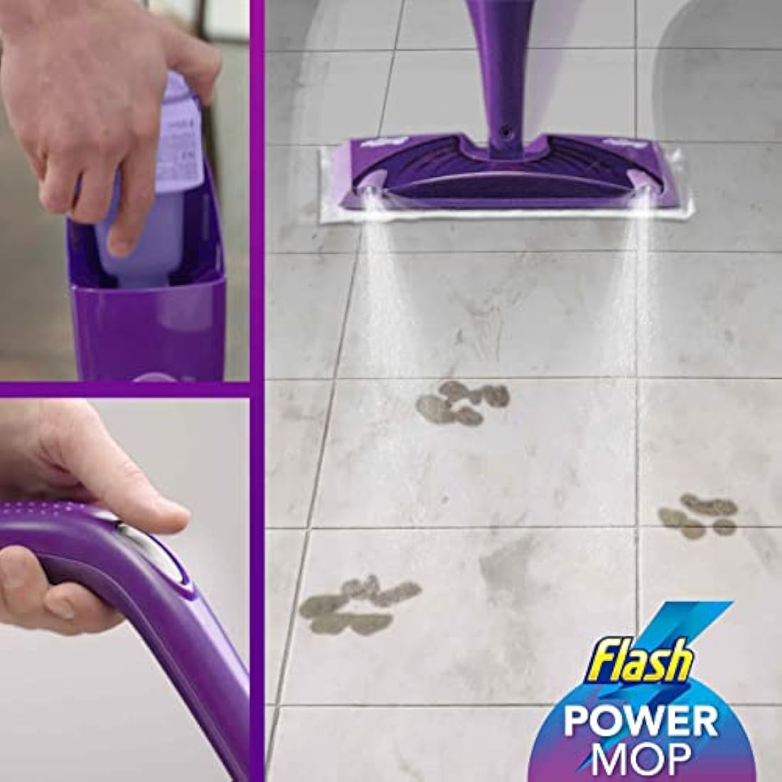 Flash Powermop Multi-Surface Floor Cleaner Refill, Lavender - 5L