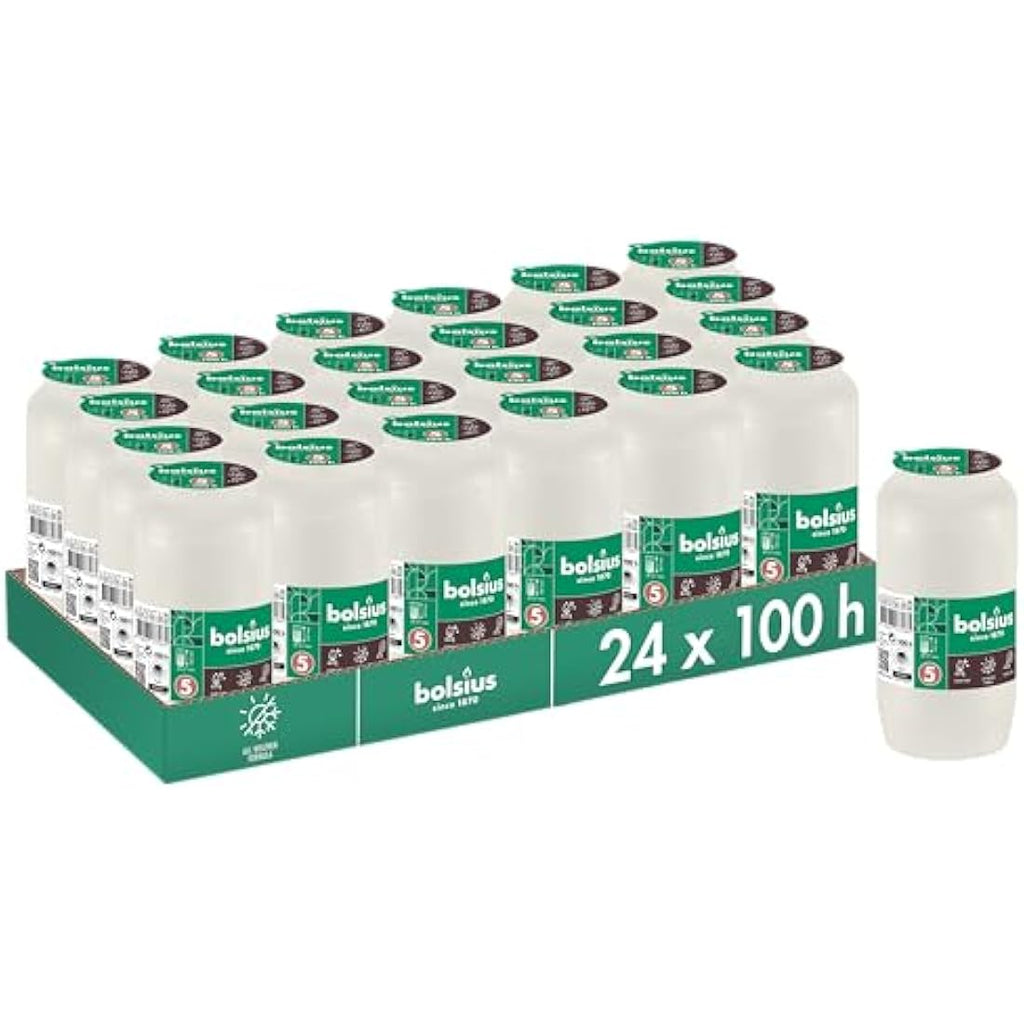 Jolof Store White Grave Lights – 4-Day Long Burning Memorial Candles