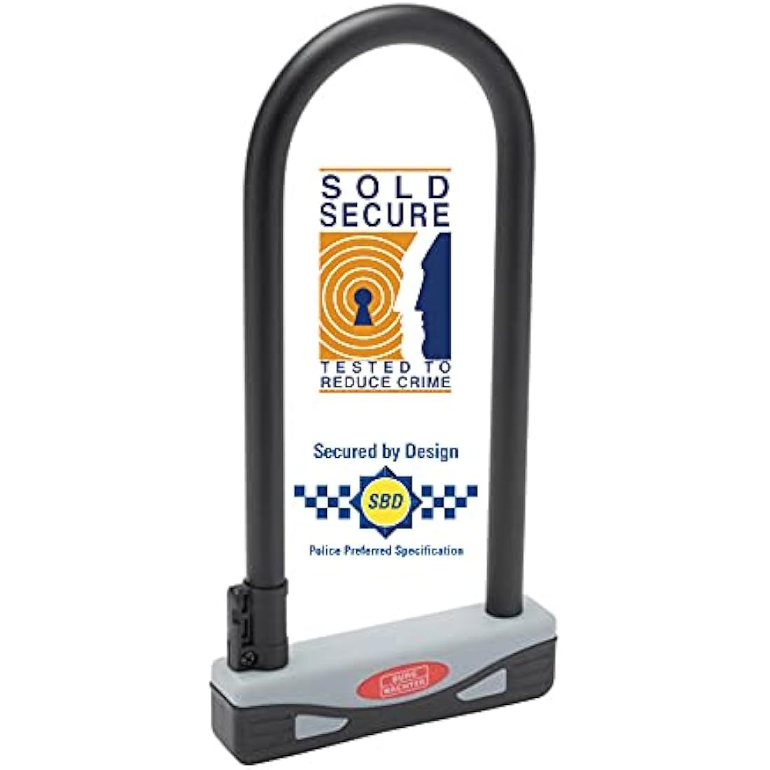 Burg Wachter D Lock – Sold Secure Gold Heavy Duty Bike Lock, Large