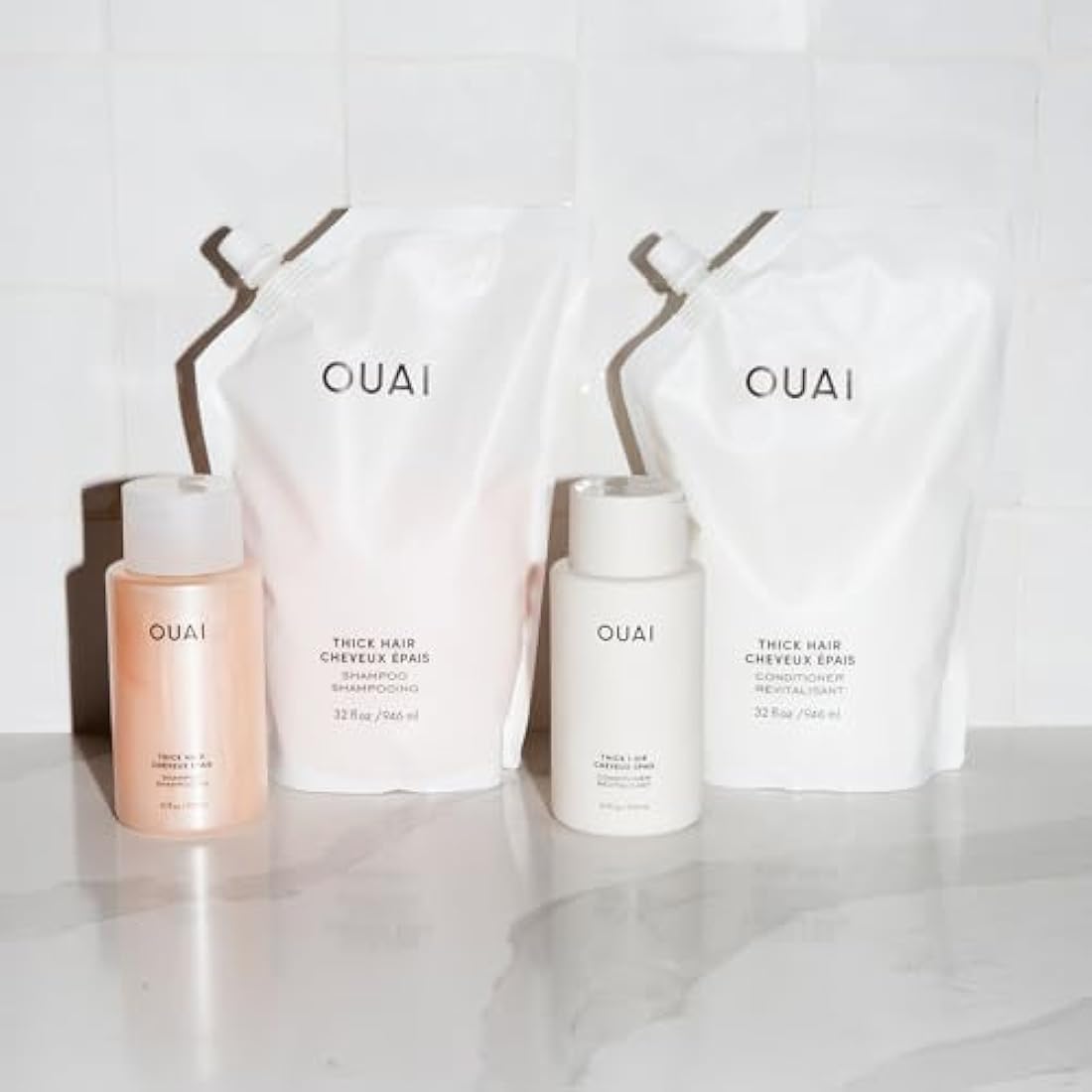 OUAI Thick Hair Conditioner Refill – Hydrating Keratin & Shea Butter 946ml