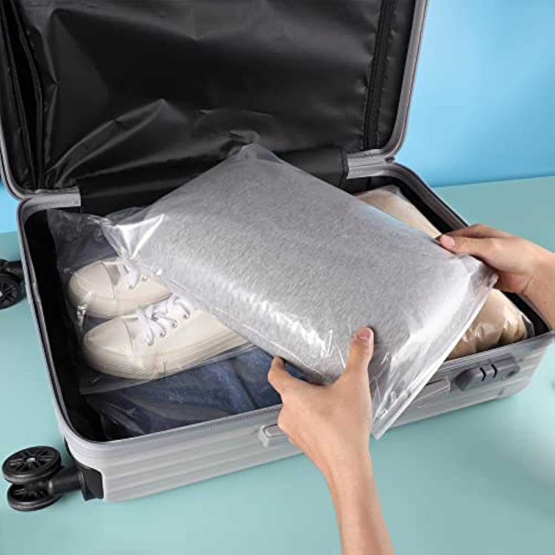 40Pcs Reusable Ziplock Bags | 40x30cm Travel Storage Bags