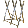 RocwooD Heavy Duty Metal Saw Horse – Foldable Steel Log Cutting Stand