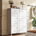 10-Drawer Fabric Chest of Drawers | Tall Storage Organizer