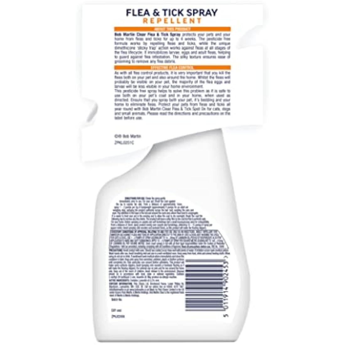 Bob Martin Clear Flea & Tick Repellent Spray for Pets and Home - 300ml